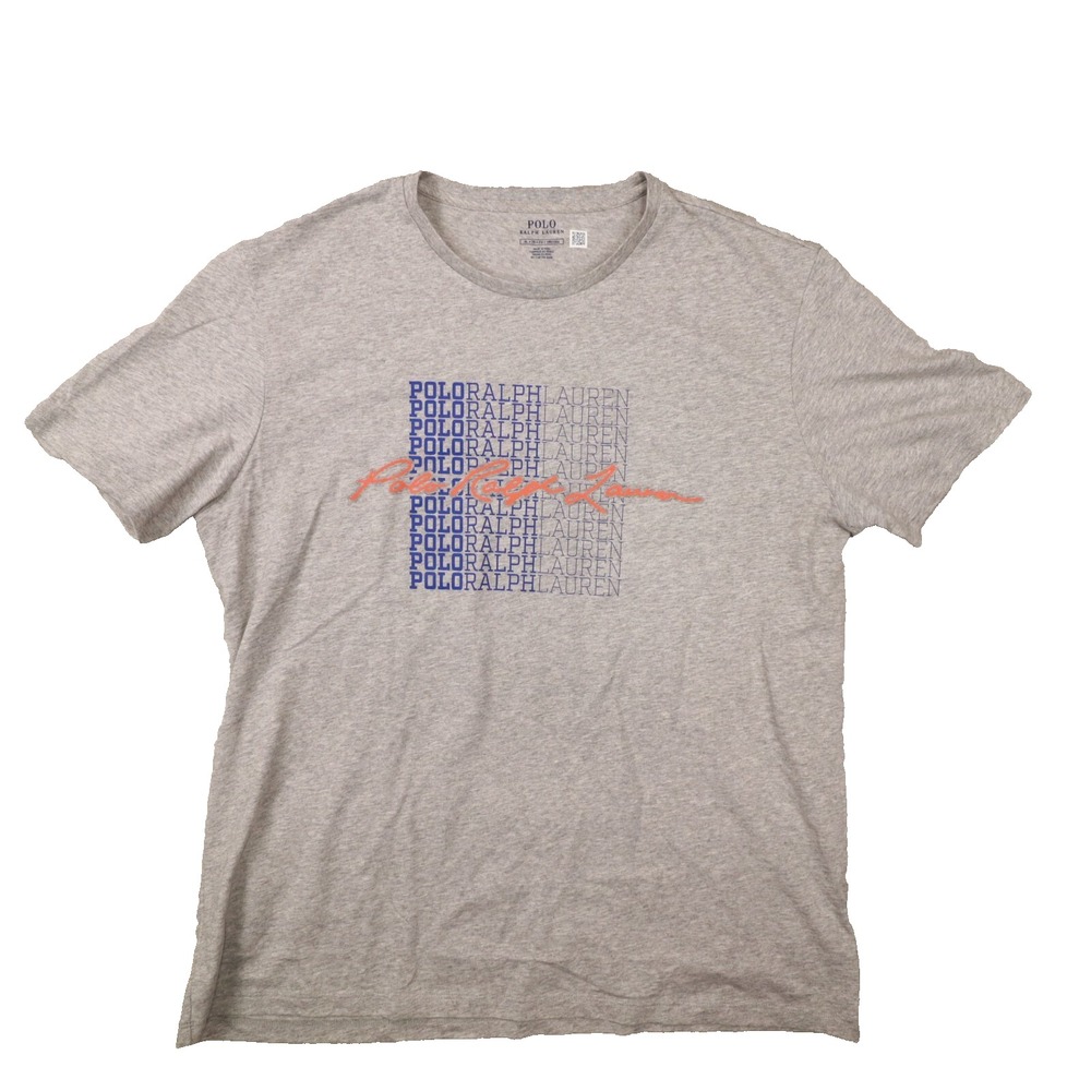 Polo Ralph Lauren Grey Graphic Short‎ Sleeve T Shirt Men's size XL